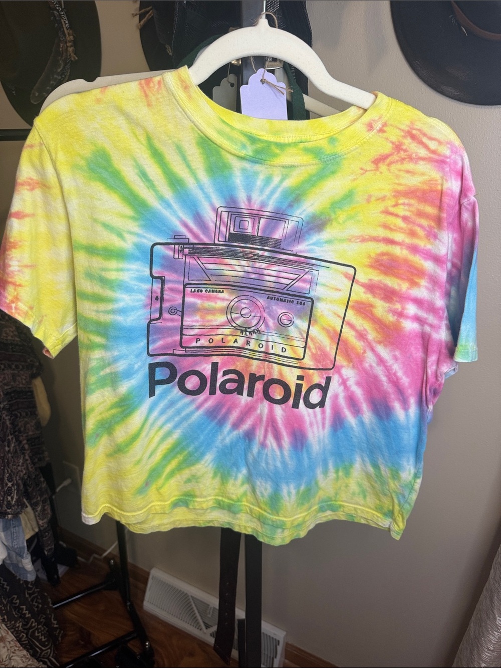 Tie Dye Polaroid Crop Top